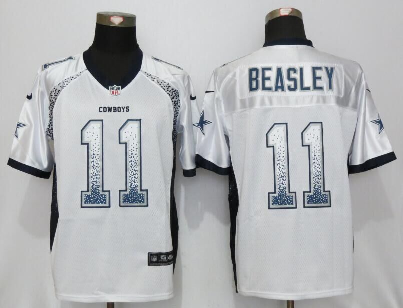 2016 NEW Nike Dallas cowboys 11 Beasley Drift Fashion White Elite Jerseys